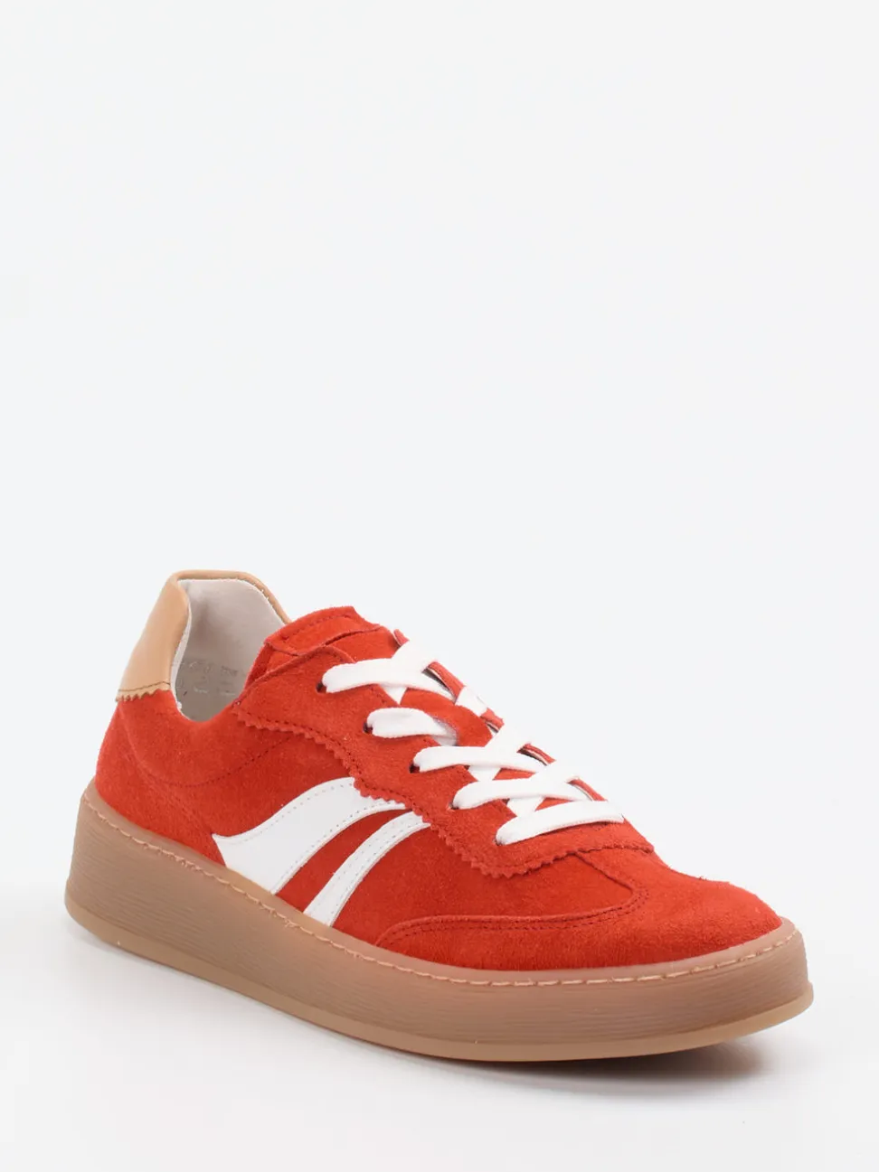 Gabor Comfort – Sneaker aus Veloursleder in Rot