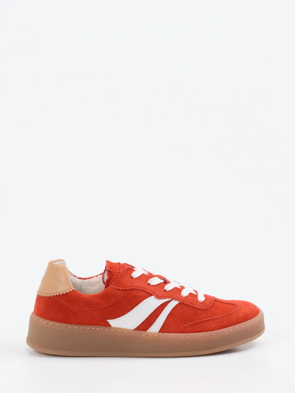 Gabor Comfort – Sneaker aus Veloursleder in Rot