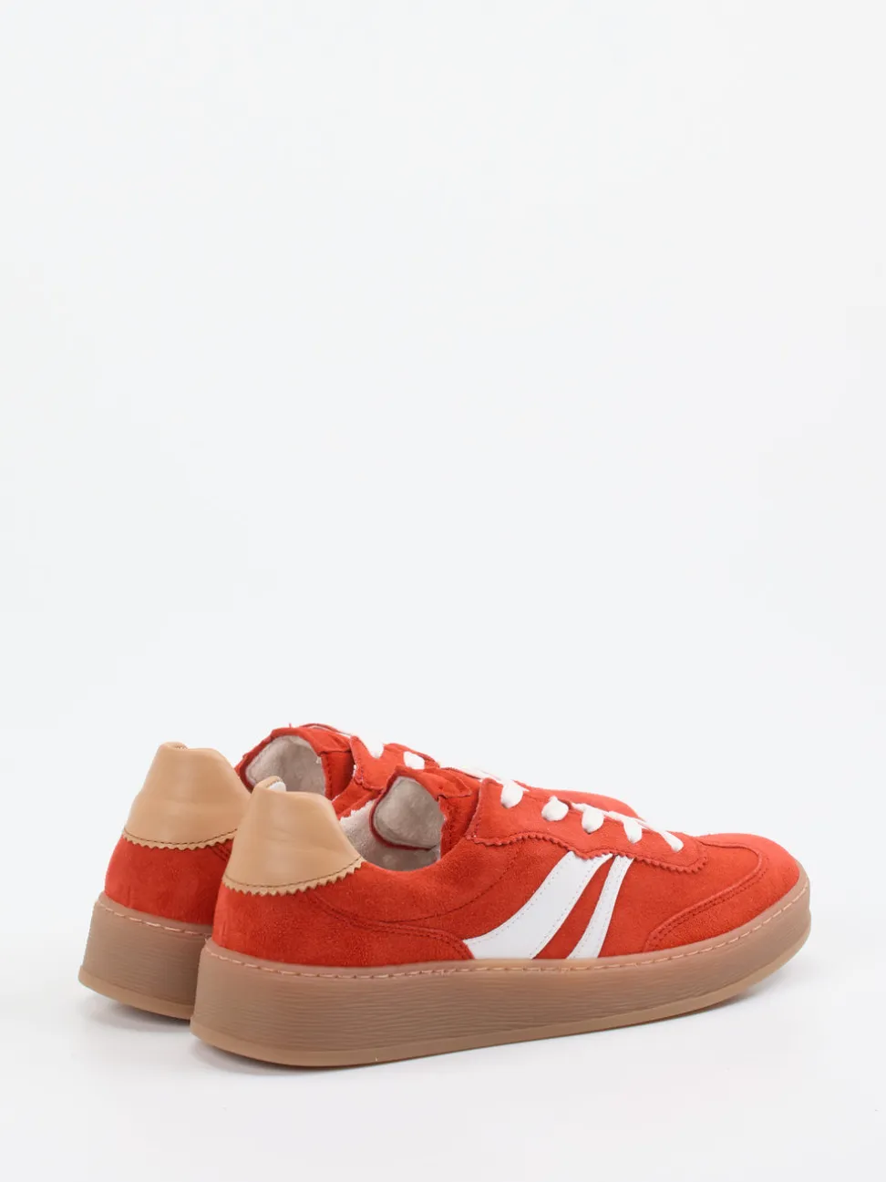 Gabor Comfort – Sneaker aus Veloursleder in Rot
