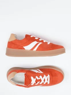 Gabor Comfort – Sneaker aus Veloursleder in Rot