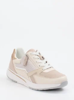 Gabor Comfort – Sneaker aus Veloursleder in Beige