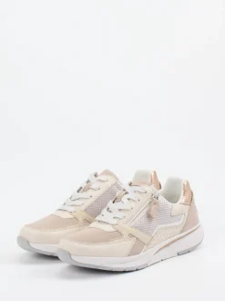 Gabor Comfort – Sneaker aus Veloursleder in Beige