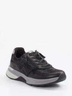 Gabor Comfort – Sneaker aus Stretch mit Animal-Print