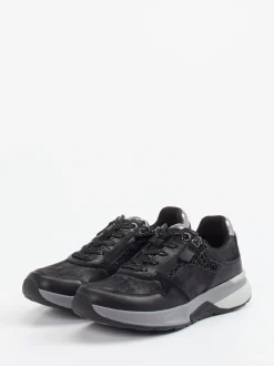 Gabor Comfort – Sneaker aus Stretch mit Animal-Print