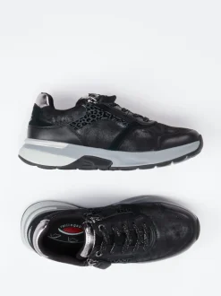 Gabor Comfort – Sneaker aus Stretch mit Animal-Print
