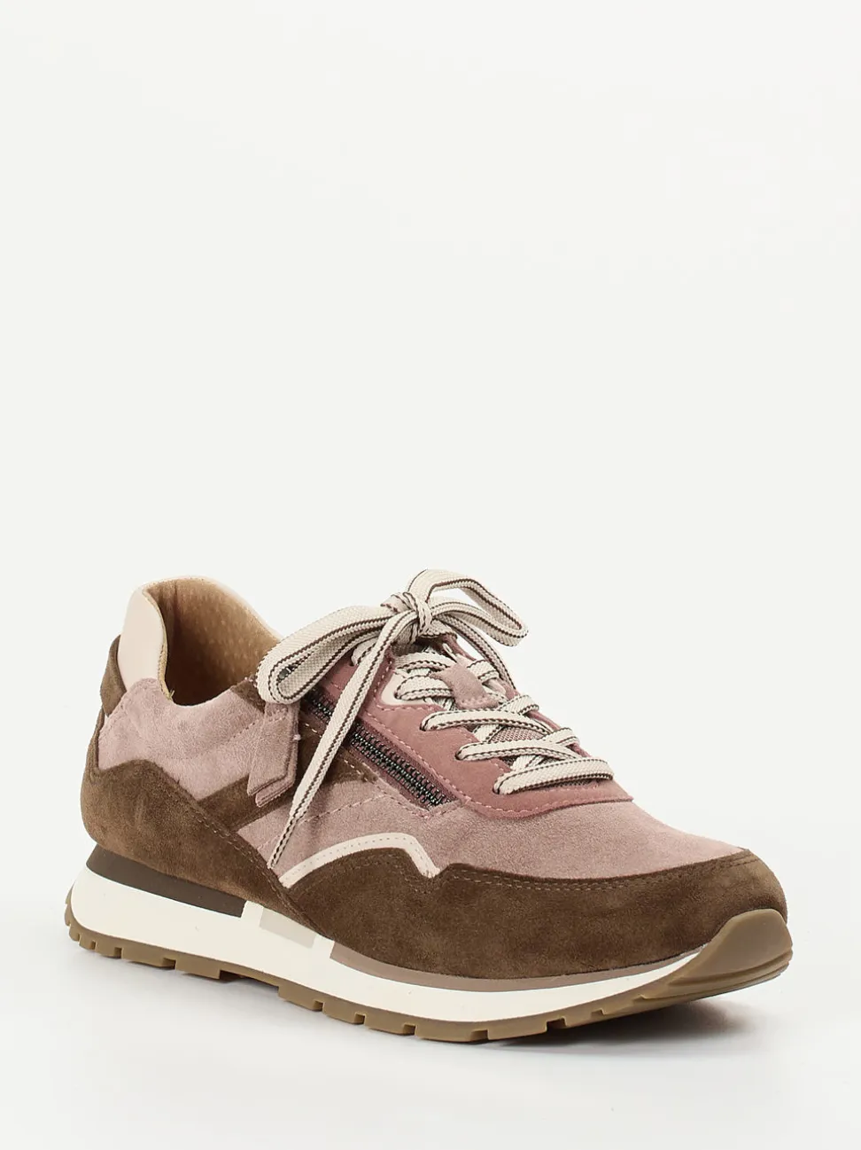 Gabor Comfort – Sneaker aus Veloursleder Altrosa