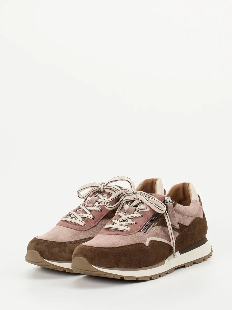 Gabor Comfort – Sneaker aus Veloursleder Altrosa