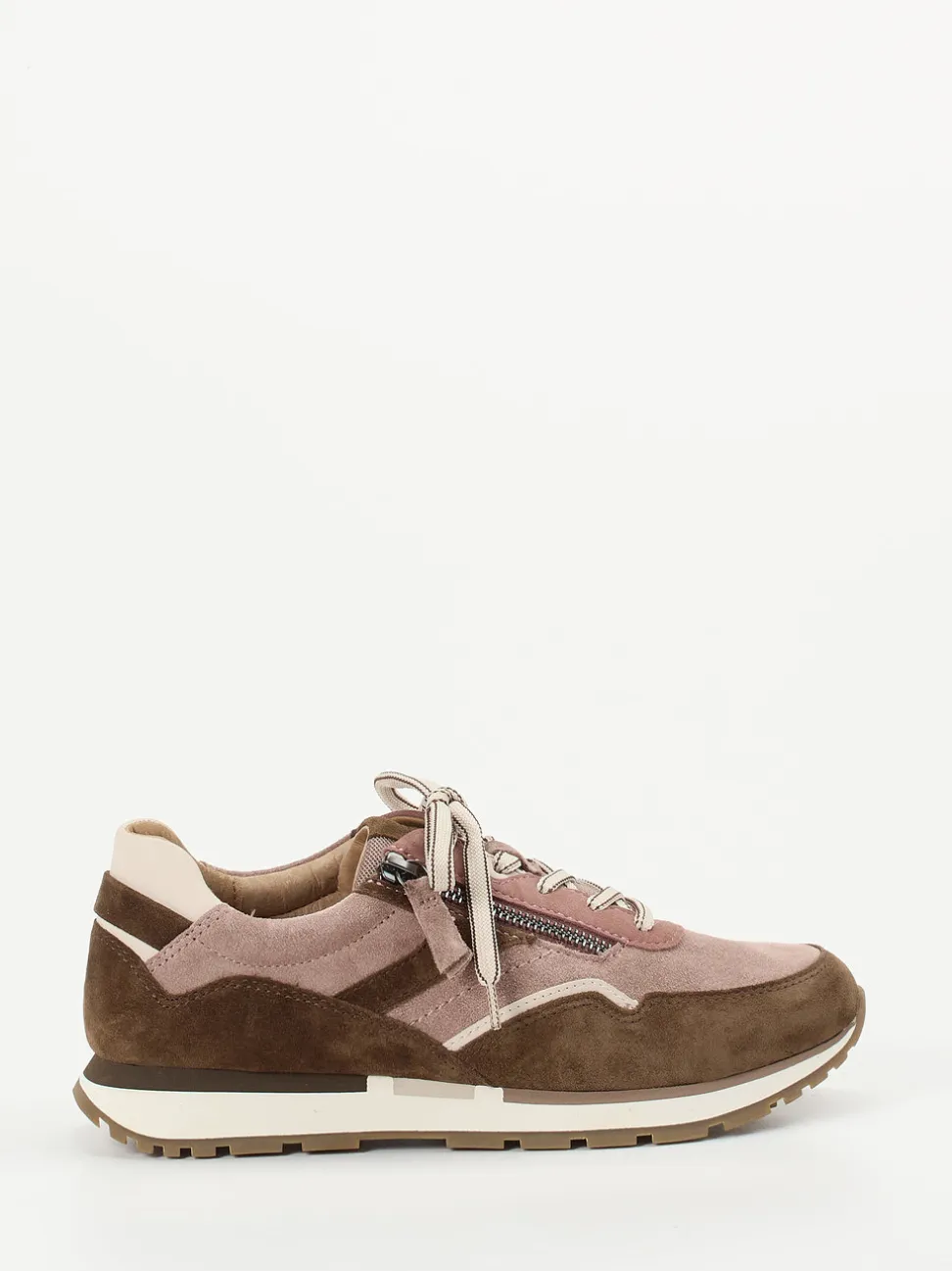 Gabor Comfort – Sneaker aus Veloursleder Altrosa
