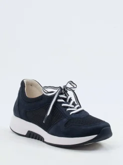 Gabor Comfort – Sneaker aus Nubukleder in Blau