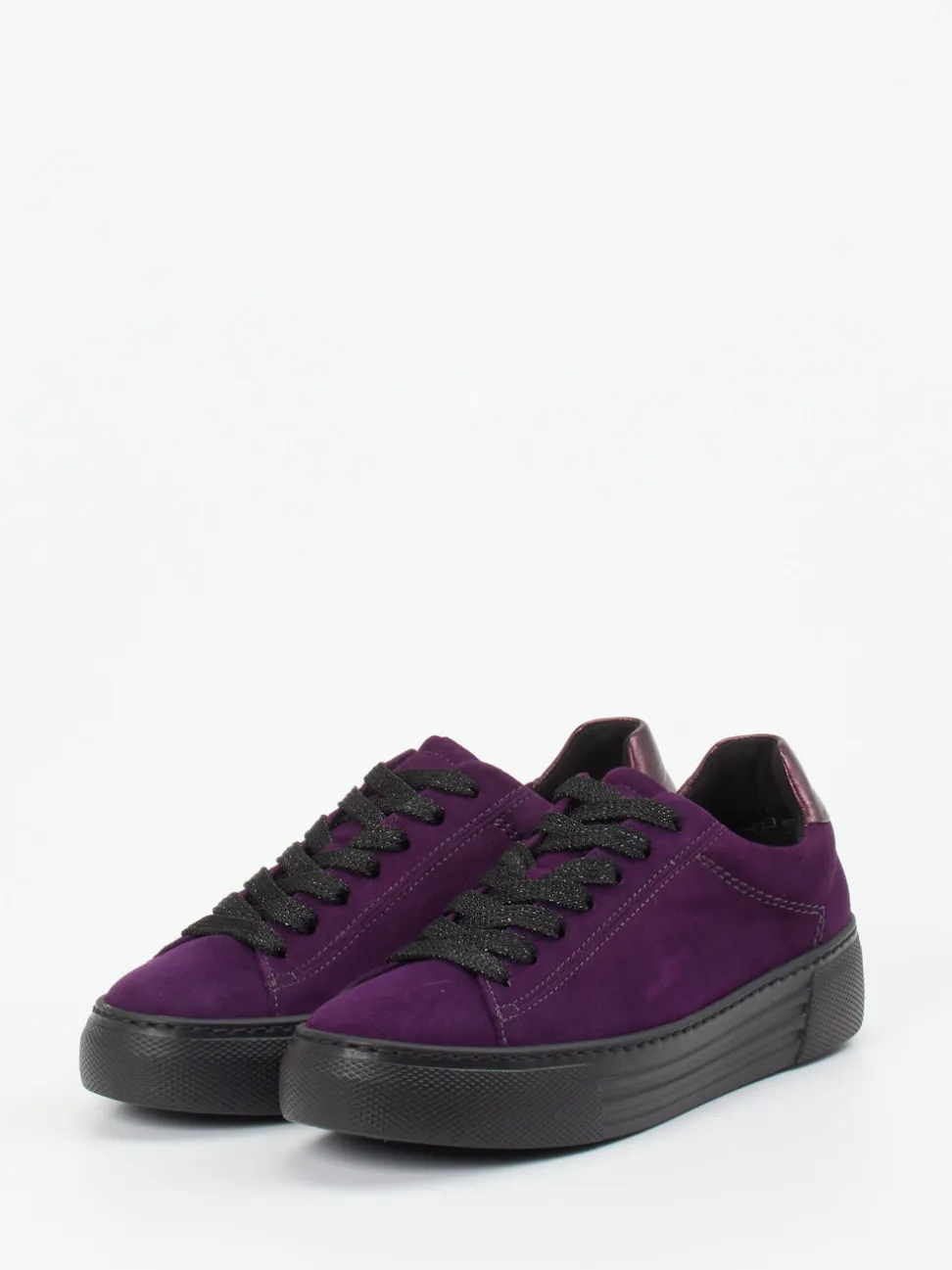 Gabor Comfort – Sneaker aus Veloursleder Violett