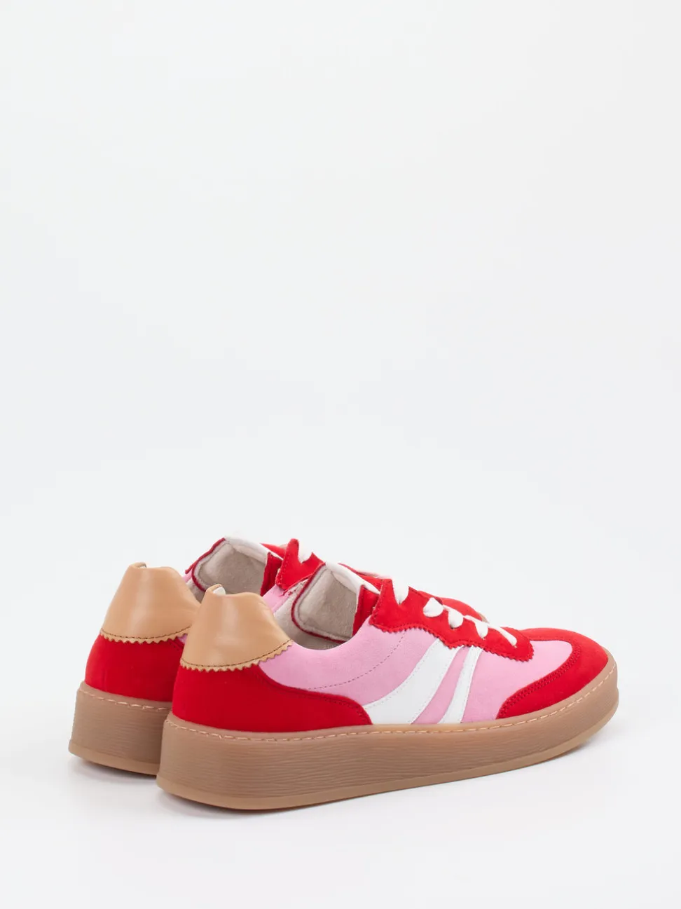 Gabor Comfort – Sneaker aus Veloursleder in Rot
