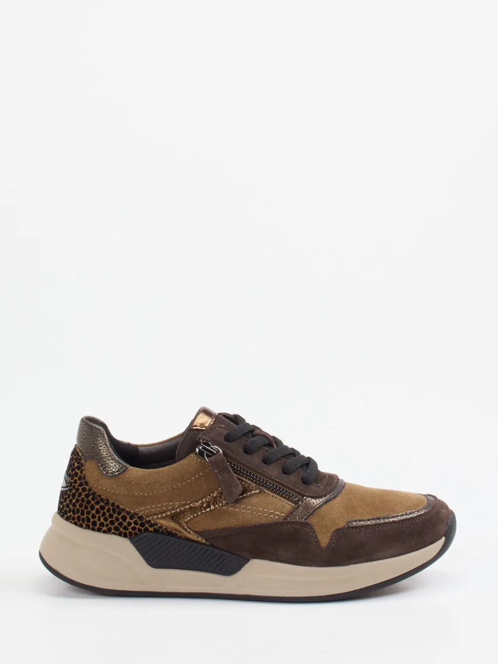 Gabor Comfort – Sneaker aus Veloursleder cognacbraun