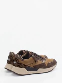 Gabor Comfort – Sneaker aus Veloursleder cognacbraun