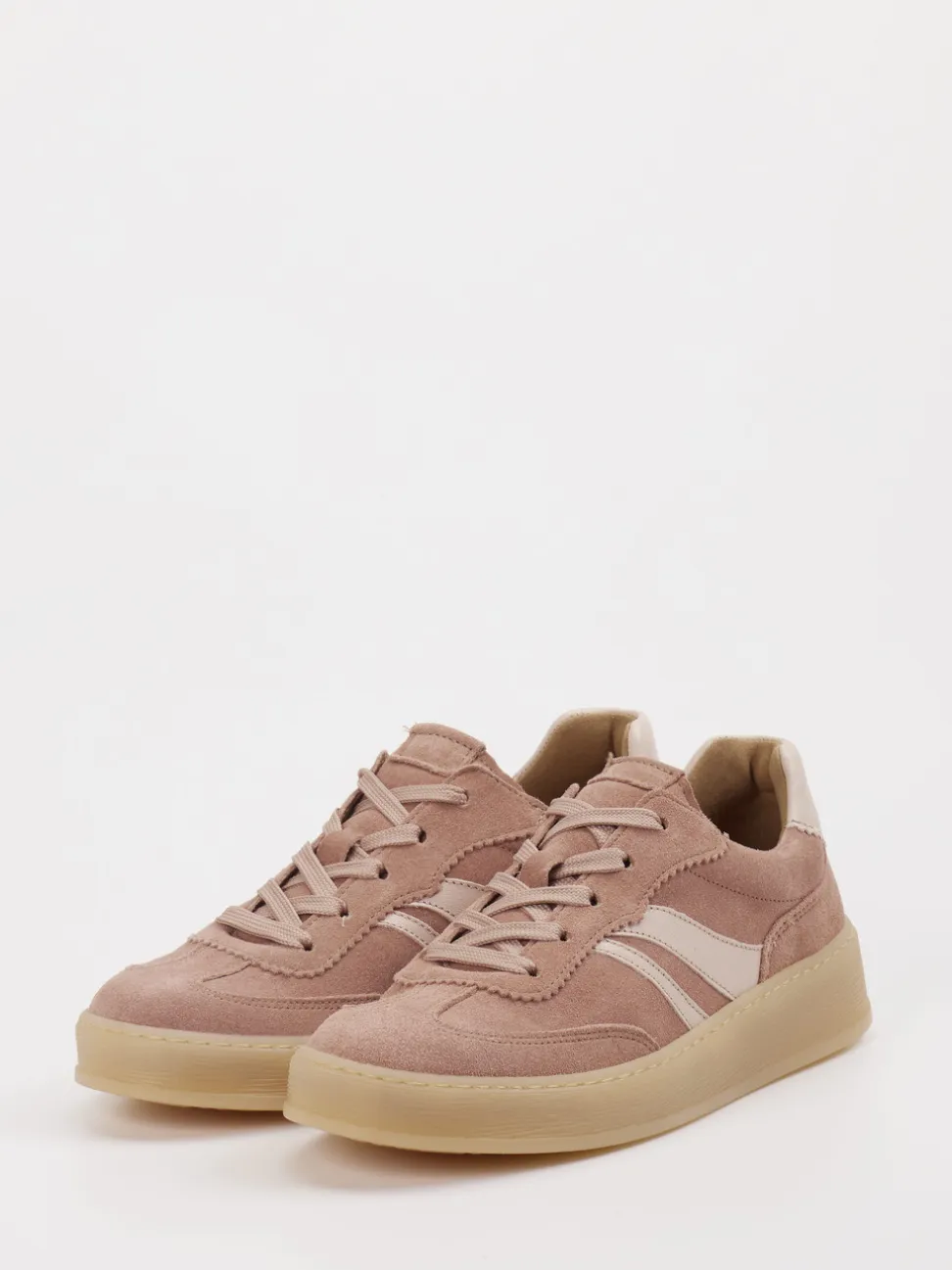 Gabor Comfort – Sneaker aus Veloursleder altrosé