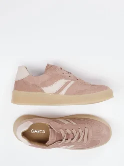 Gabor Comfort – Sneaker aus Veloursleder altrosé