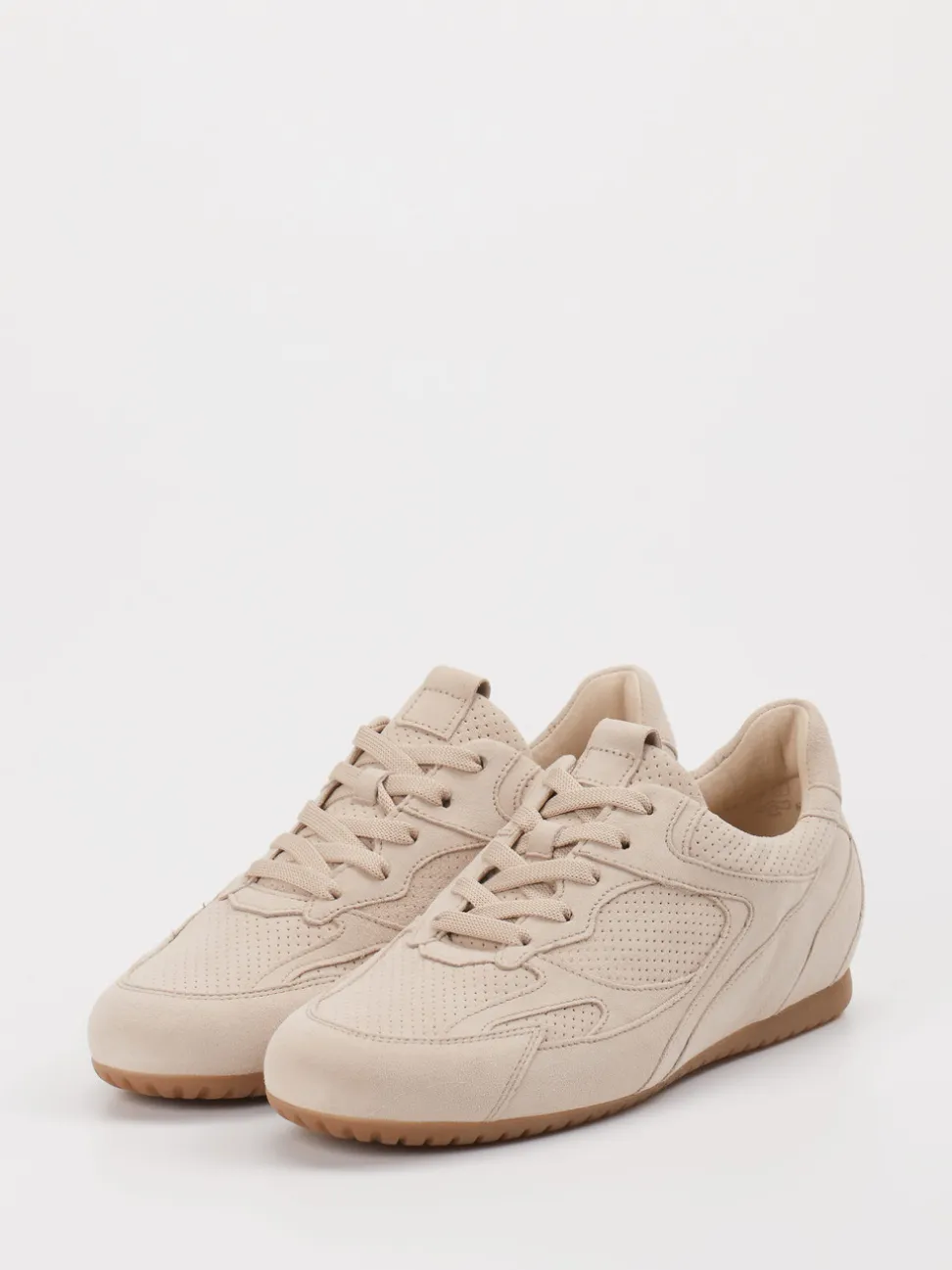 Gabor Comfort – Sneaker aus Veloursleder beige