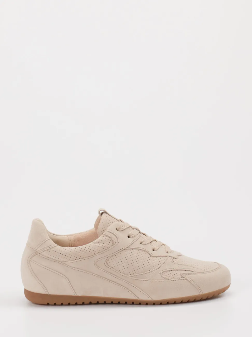 Gabor Comfort – Sneaker aus Veloursleder beige