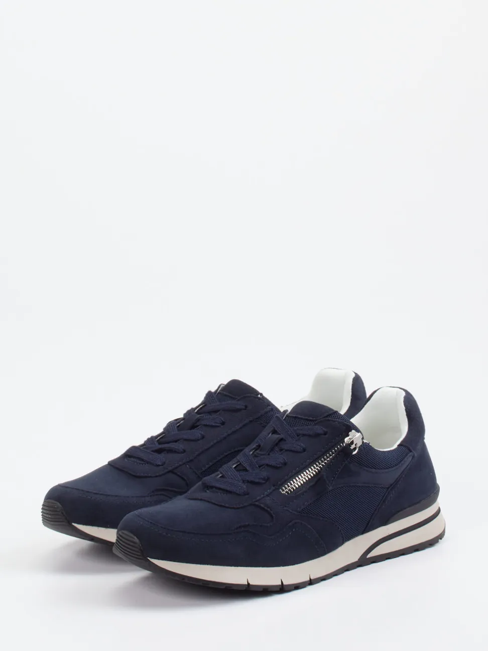 Gabor Comfort – Sneaker aus Veloursleder und Mesh Blau