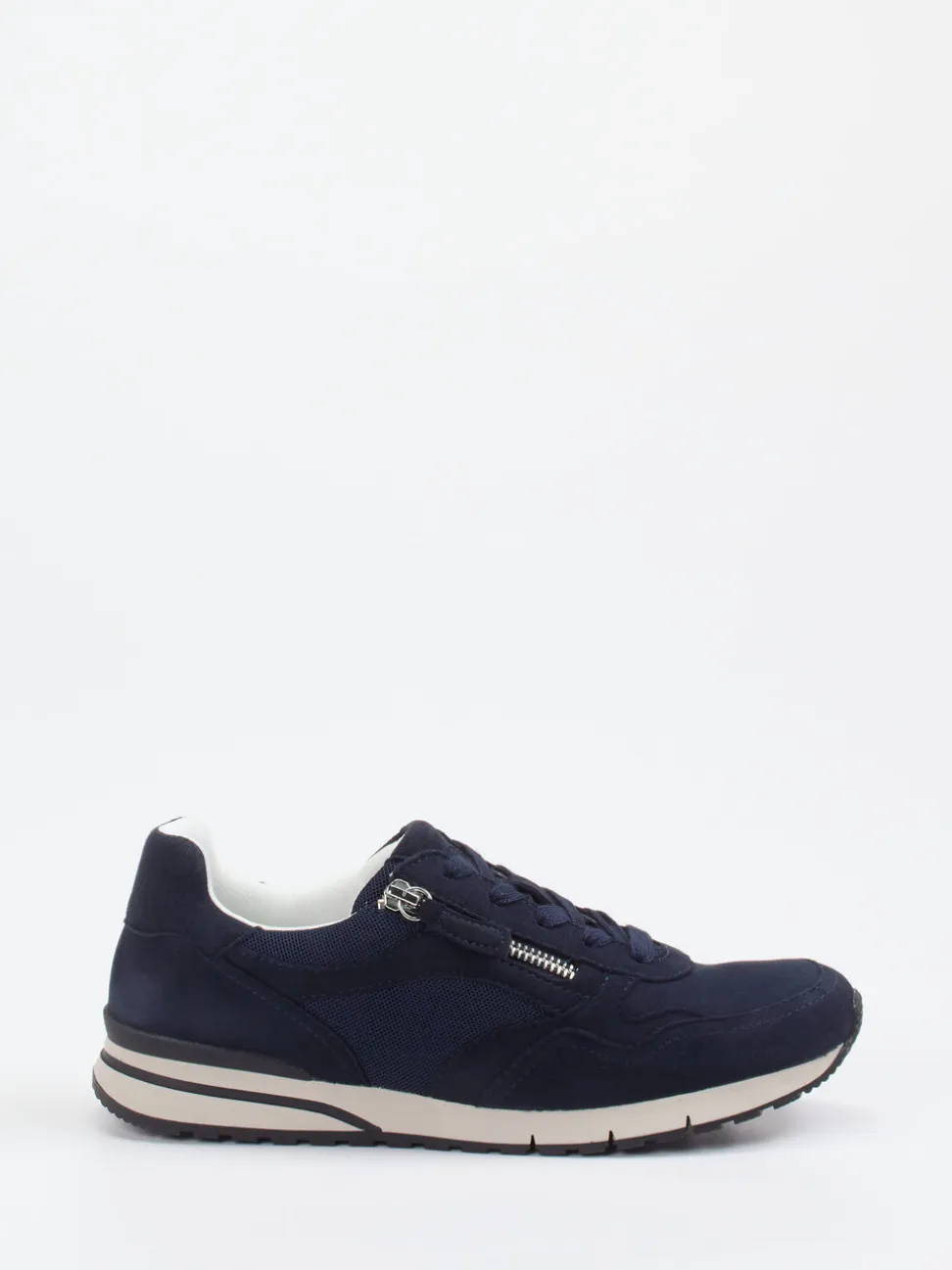 Gabor Comfort – Sneaker aus Veloursleder und Mesh Blau