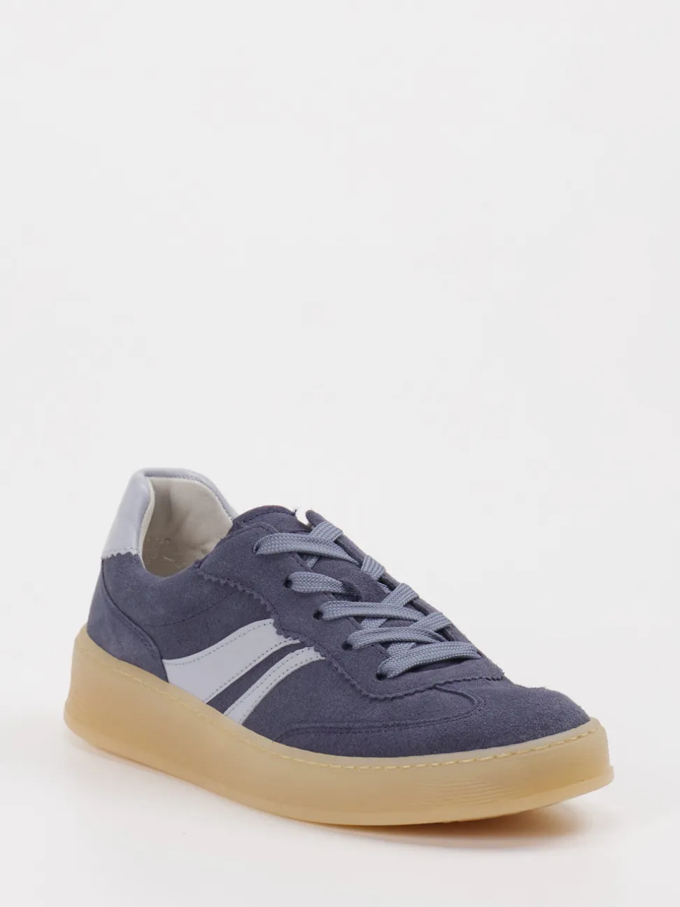 Gabor Comfort – Sneaker aus Veloursleder blaugrau