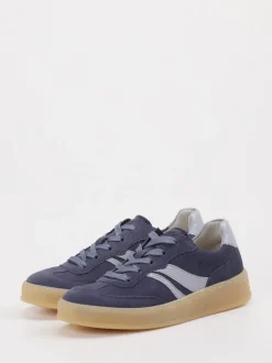 Gabor Comfort – Sneaker aus Veloursleder blaugrau