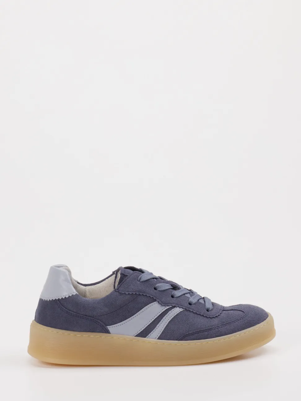 Gabor Comfort – Sneaker aus Veloursleder blaugrau