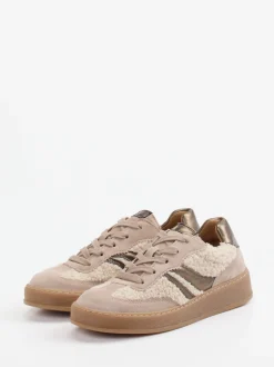 Gabor Comfort – Sneaker aus Veloursleder und Teddyfell