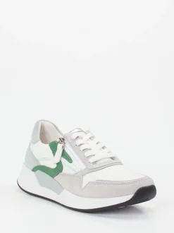 Gabor Comfort – Sneaker aus Veloursleder und Mesh Offwhite