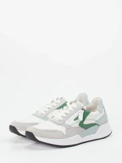Gabor Comfort – Sneaker aus Veloursleder und Mesh Offwhite