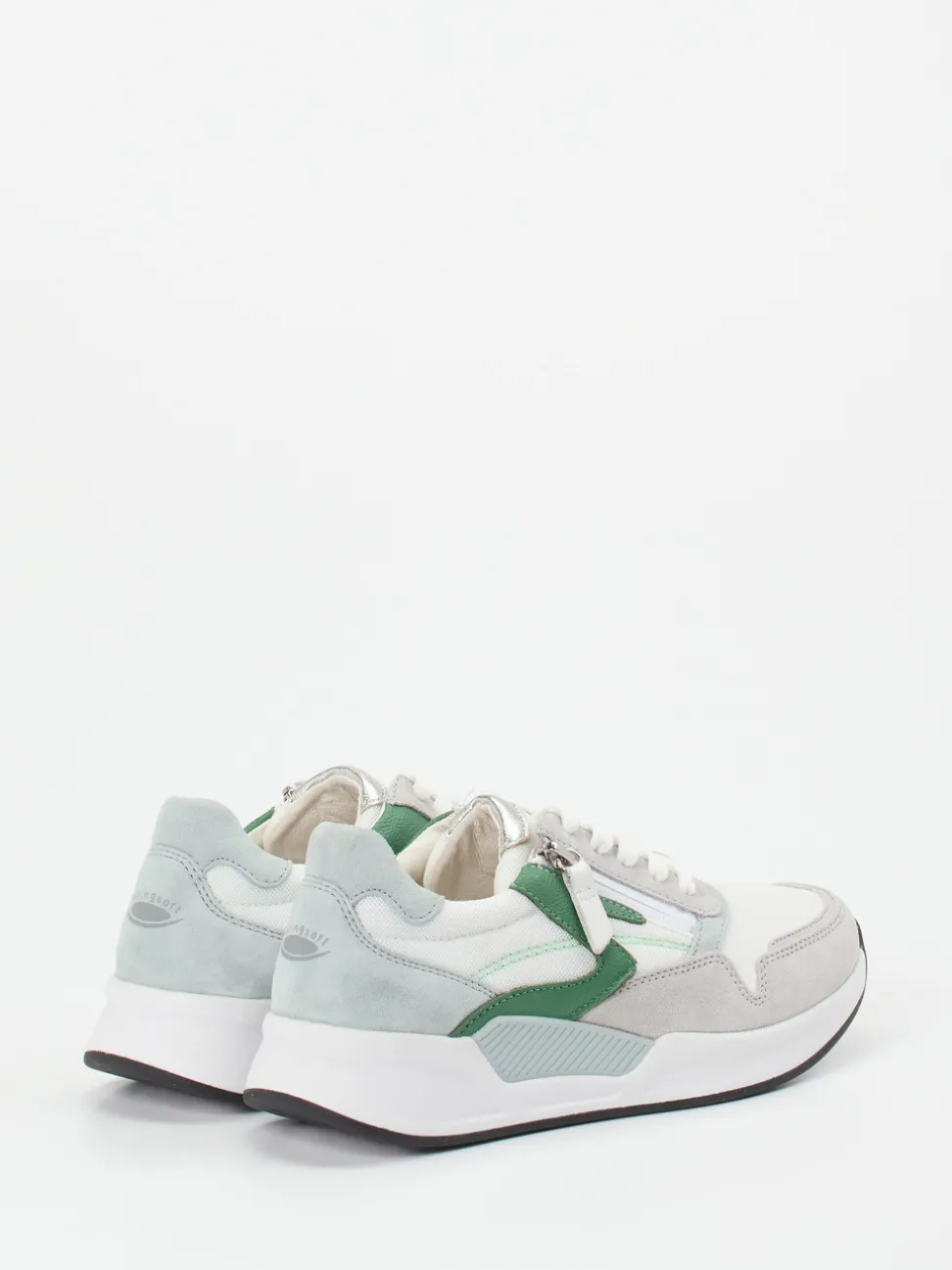 Gabor Comfort – Sneaker aus Veloursleder und Mesh Offwhite