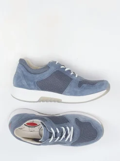 Gabor Comfort – Sneaker aus Veloursleder jeansblau