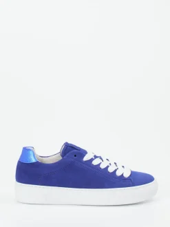 Gabor Comfort – Sneaker aus Veloursleder Kobaltblau