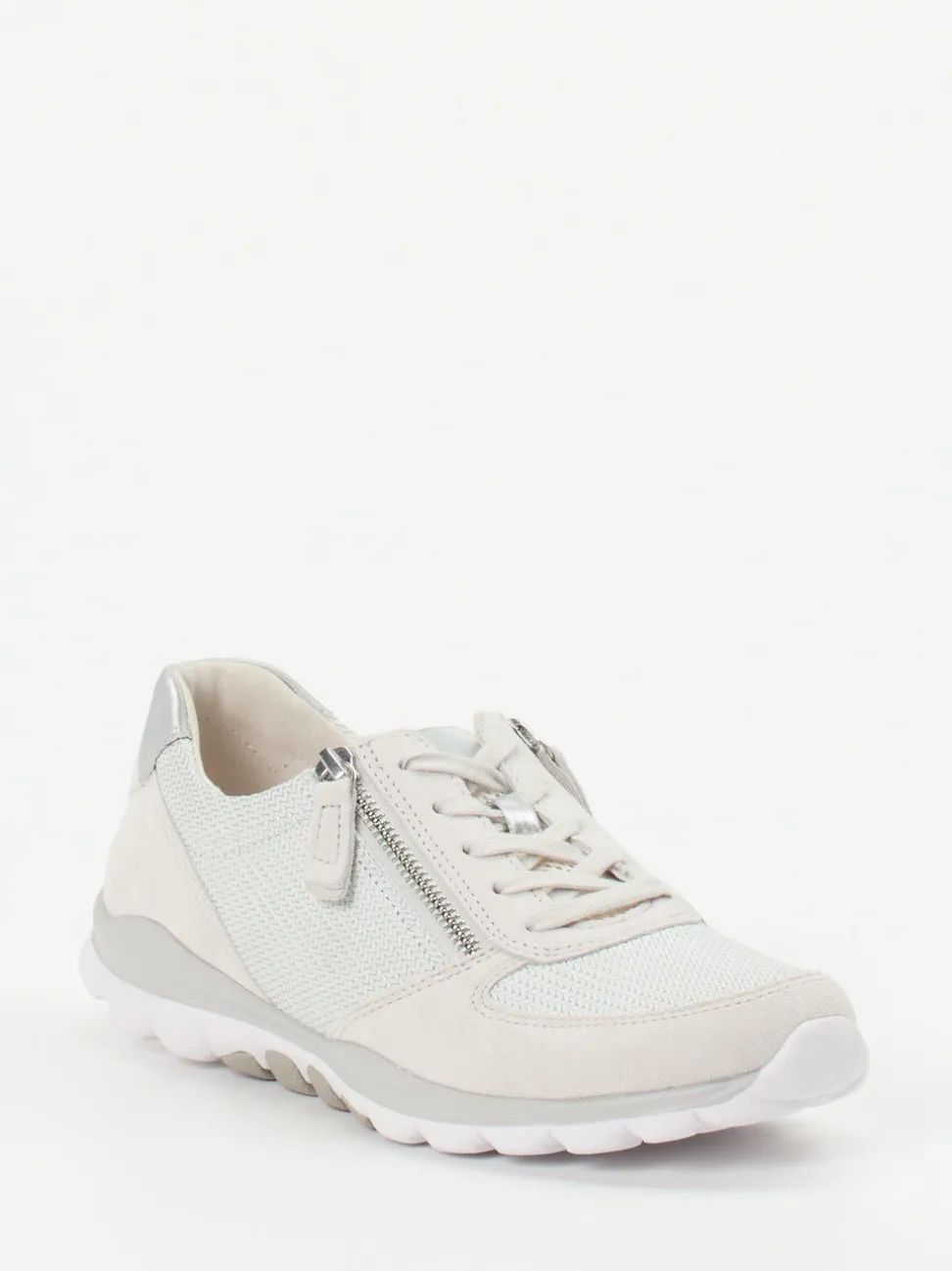 Gabor Comfort – Sneaker aus Veloursleder in Hellbeige