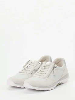 Gabor Comfort – Sneaker aus Veloursleder in Hellbeige