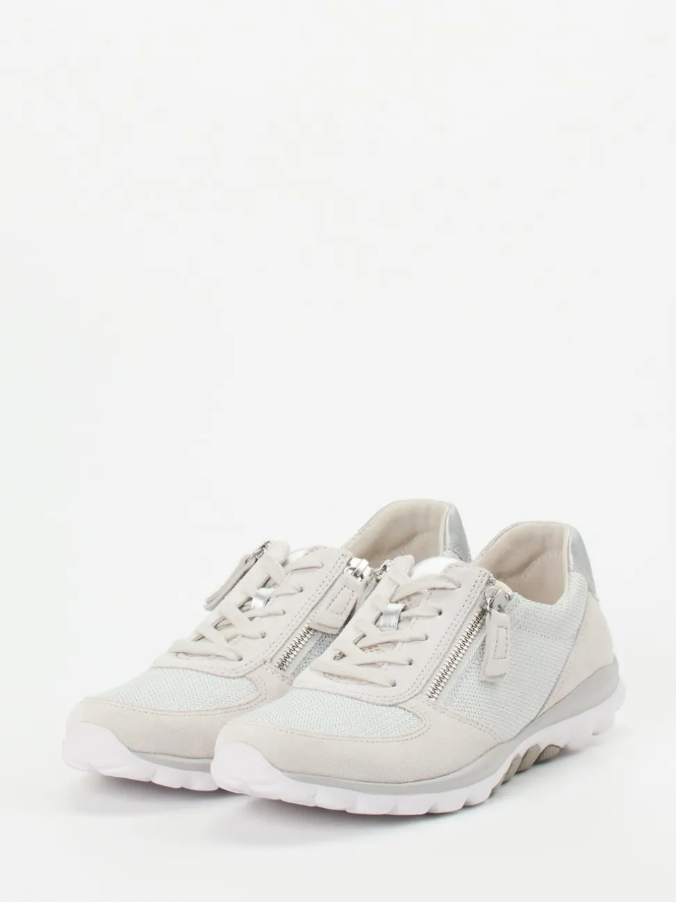 Gabor Comfort – Sneaker aus Veloursleder in Hellbeige