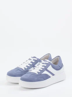 Gabor Comfort – Sneaker aus Veloursleder jeansblau