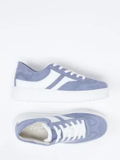 Gabor Comfort – Sneaker aus Veloursleder jeansblau