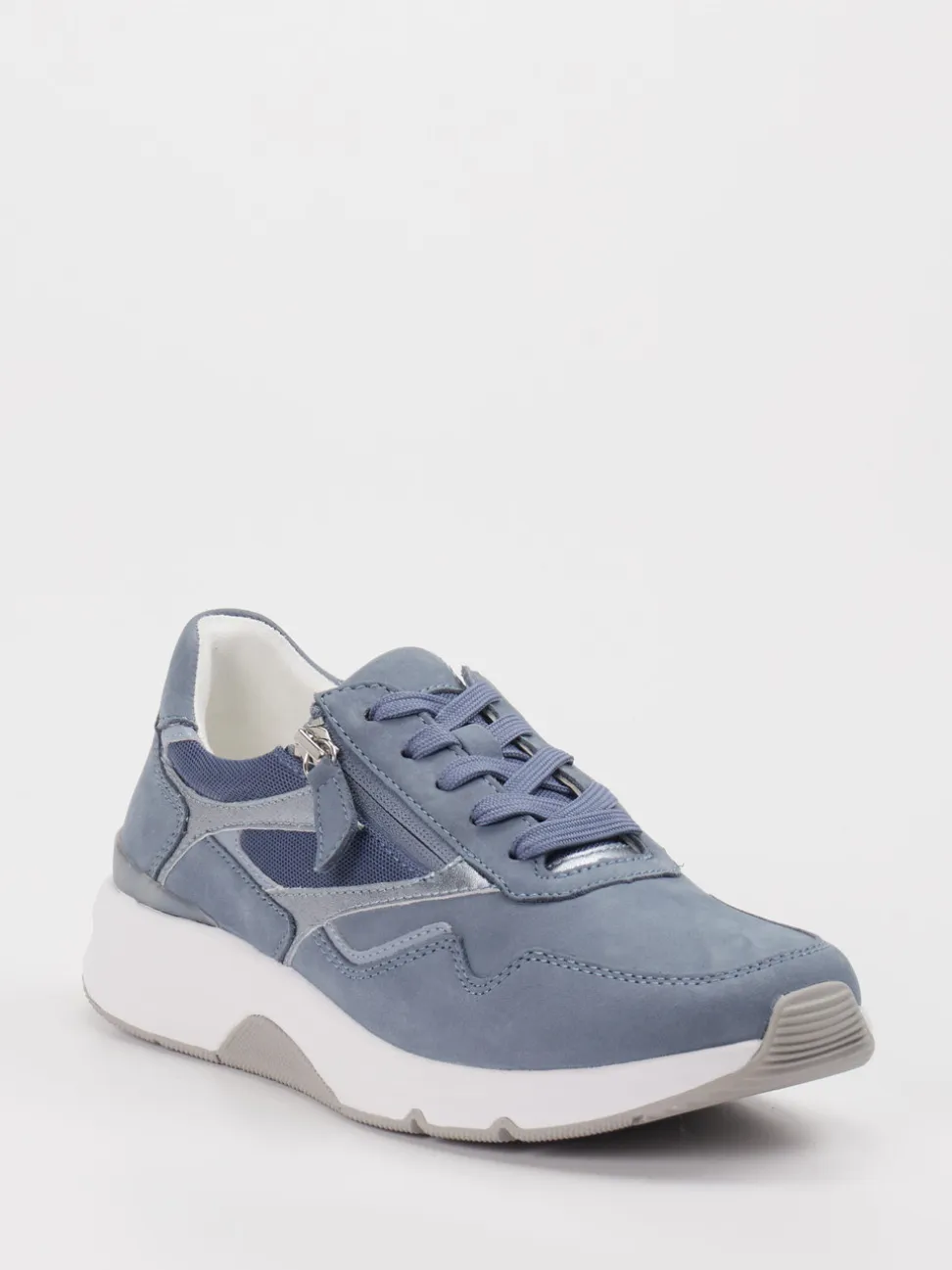 Gabor Comfort – Sneaker aus Nubukleder Jeansblau