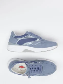 Gabor Comfort – Sneaker aus Nubukleder Jeansblau