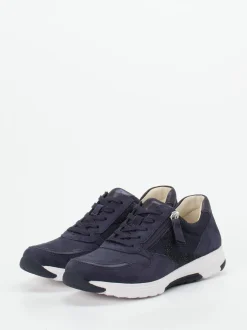 Gabor Comfort – Sneaker aus Nubukleder Dunkelblau