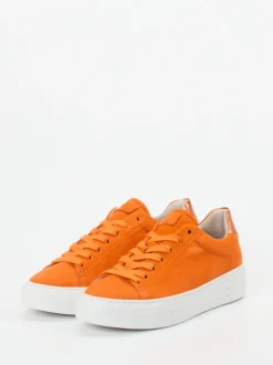 Gabor Comfort – Sneaker aus Veloursleder Orange