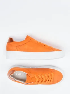 Gabor Comfort – Sneaker aus Veloursleder Orange