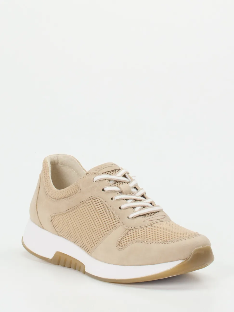 Gabor Comfort – Sneaker aus Nubukleder beige