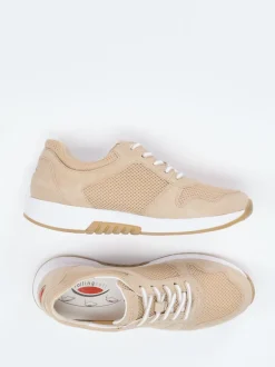 Gabor Comfort – Sneaker aus Nubukleder beige