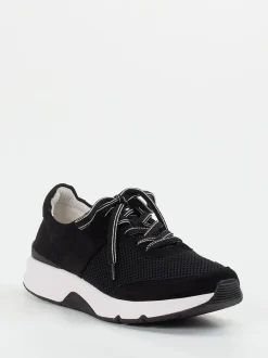 Gabor Comfort – Sneaker aus Velours und Mesh schwarz