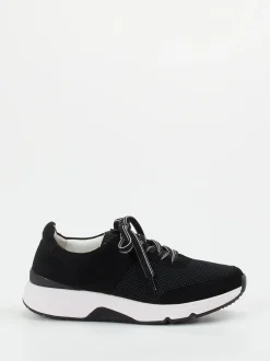 Gabor Comfort – Sneaker aus Velours und Mesh schwarz