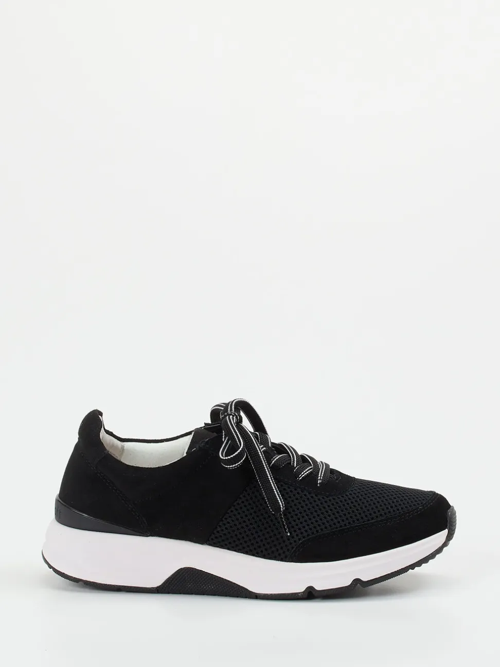 Gabor Comfort – Sneaker aus Velours und Mesh schwarz