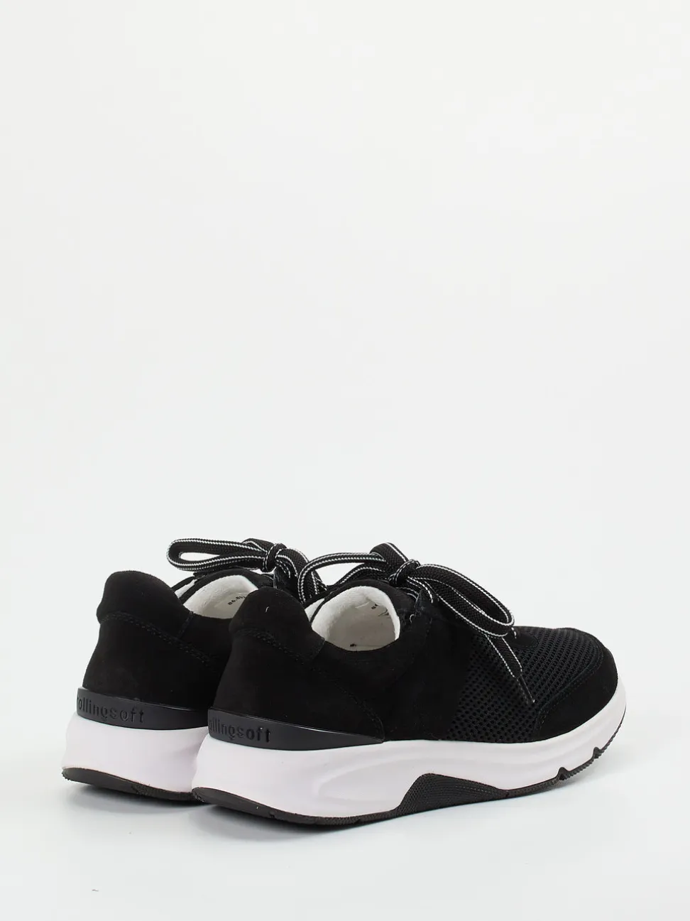 Gabor Comfort – Sneaker aus Velours und Mesh schwarz