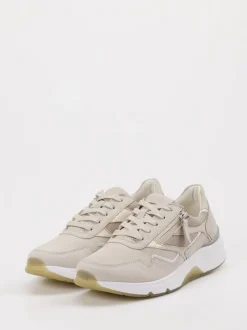 Gabor Comfort – Sneaker aus Nubukleder Beige