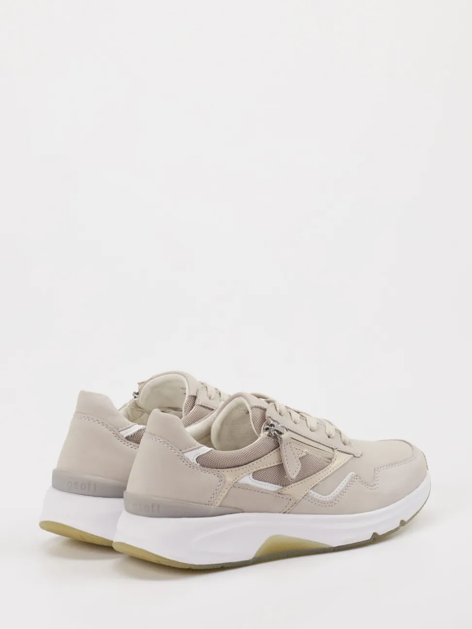Gabor Comfort – Sneaker aus Nubukleder Beige